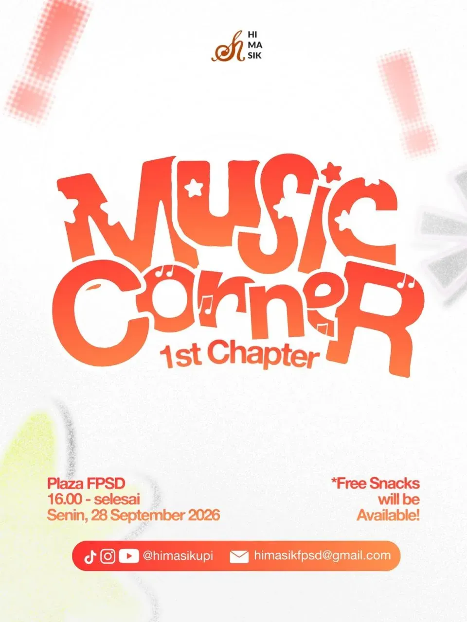 Foto sampul: Music Corner sebagai media tampil UMB HIMASIK sekaligus hiburan pelepas penat usai perkuliahan
